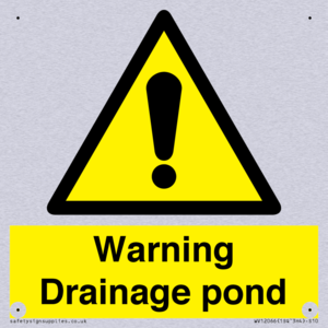 Warning Drainage pond